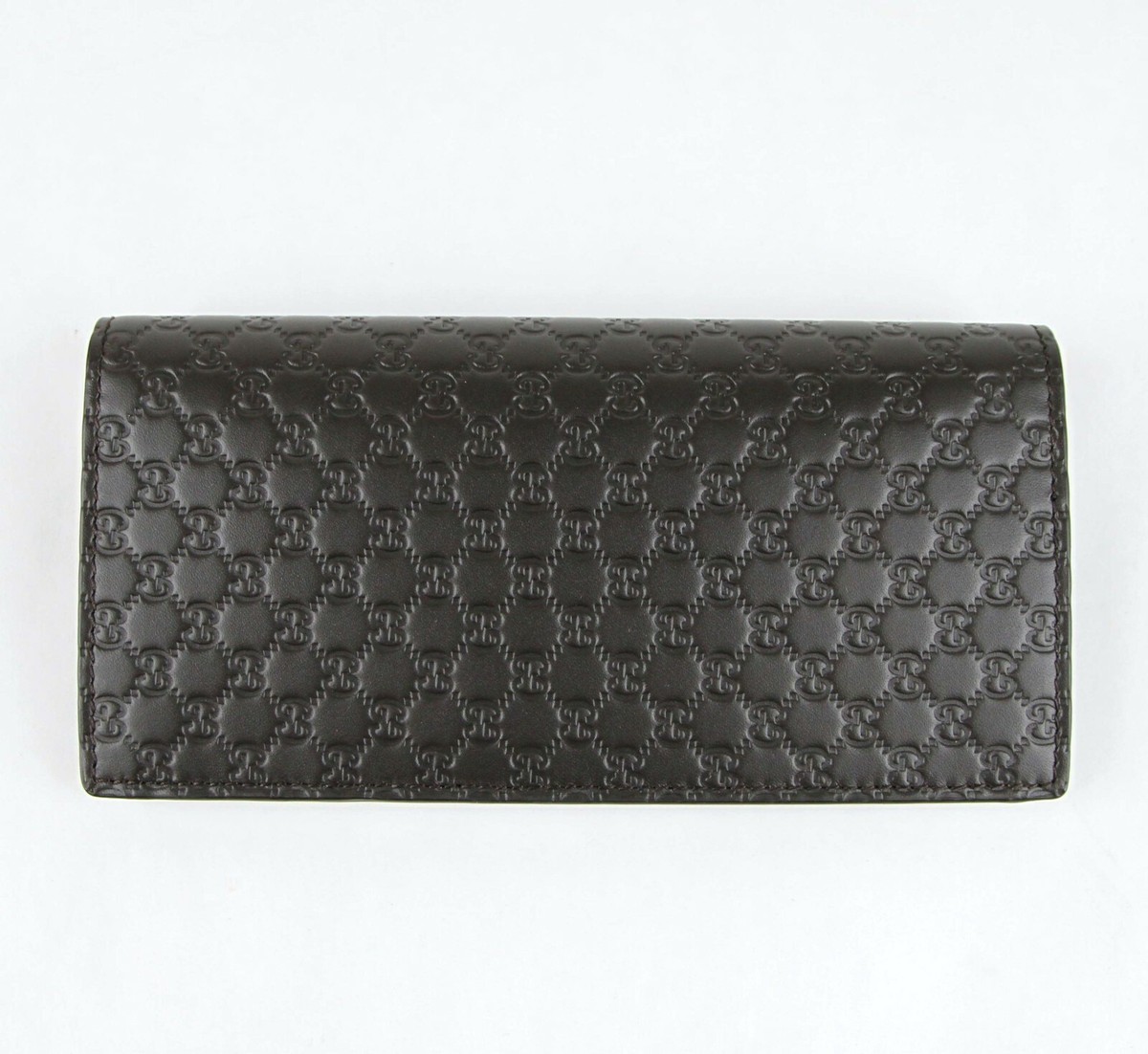 New Gucci Men's Microguccissima Brown Leather Wallet w/ ID