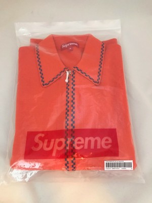 supreme zip up polo sweater