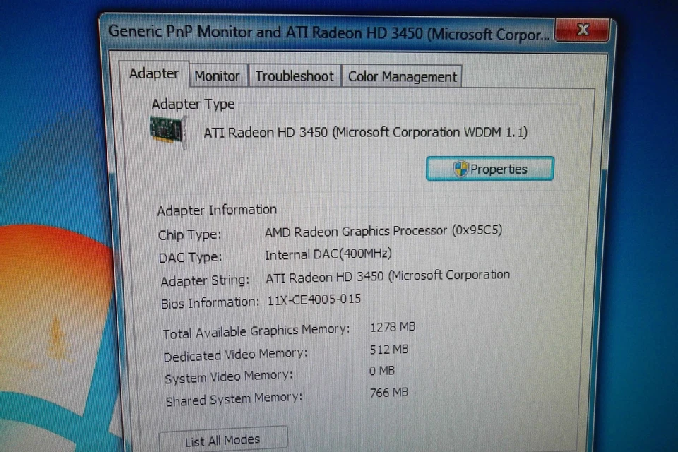 ATI Radeon HD 3450 PCIe Graphics Video Card 512MB DVI VGA TVOut 188-0CE40-005SA - Image 4 of 4