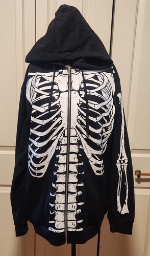 Spirit Halloween Skeleton Hoodie Size Large
