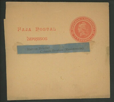 Postal Stationery Argentina H&G #E29 postal wrapper 1902 Vintage | eBay