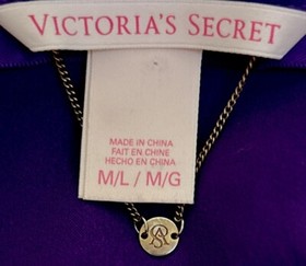 Victoria Secret Robe M/L Purple Satin Short Mini Sexy Classic Lingerie Coverup