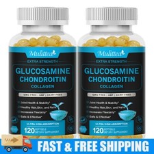 2Pack Glucosamine Chondroitin with Collagen  D3   Joint Health Support 120 Caps