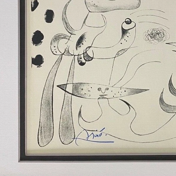 JOAN MIRO 1971 HERMOSA IMPRESIÓN FIRMADA MATE 11 X 14 + ¡CÓMPRALO AHORA! Foto 3 de 4
