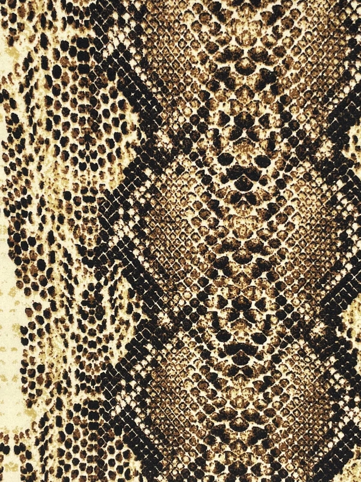 DTY Brushed Fabric Printed: Snake Skin Printed Fabric Sold By The Yard Free Ship - Image 3 of 4