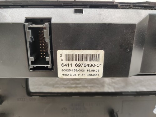 BMW 5 SERIES E60 HEATER CLIMATE CONTROL PANEL 6978430 - Picture 3 of 3