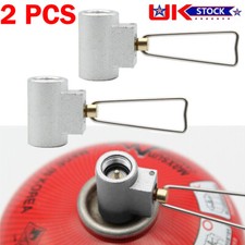 2x Outdoor Camping Gas Refill Adapter Valve Gas Stove Tank Canister Connector UK