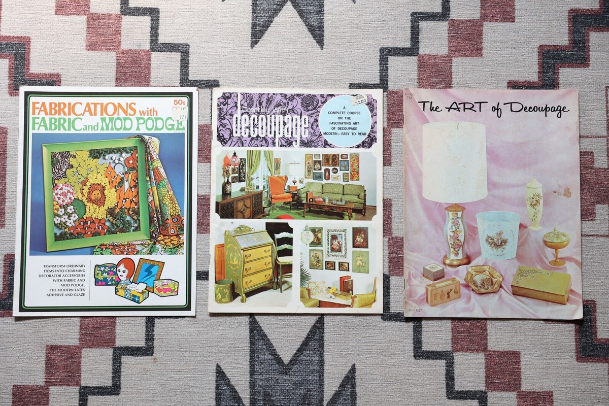 Lot of Vintage 1970s Mod Podge Decoupage Guides Magazines
