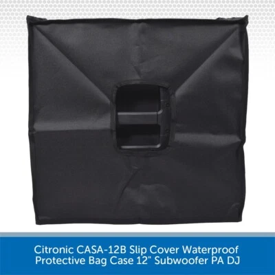 Citronic CASA-12B Slip Cover Waterproof Protective Bag Case 12" Subwoofer PA DJ - Image 1 of 3