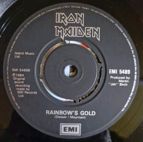 Iron Maiden 2 Minutes To Midnight UK Press 7" Vinyl Paper Labels EMI 5489 1984 - Picture 10 of 13