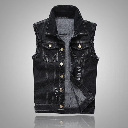Herren Jeansweste Herbst Frühling Ärmellose Jacke Freizeit Denim Weste Cowboy - Bild 11 von 18