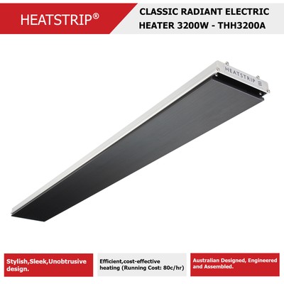 New HEATSTRIP 3200W, 240V, 50Hz, 13.3A, I P55 Classic Radiant Electric  Heaters - 9334038001229 | eBay