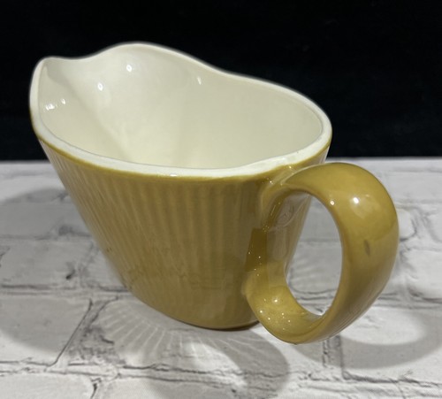 Sheffield Regency Serenade 8" Gravy Boat Ribbed USA Mustard Yellow 1960’s - Picture 4 of 5