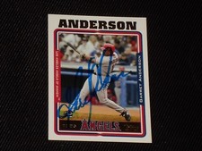 GARRET ANDERSON 2005 TOPPS SIGNED AUTOGRAPHED CARD #369 ANAHEIM ANGELS