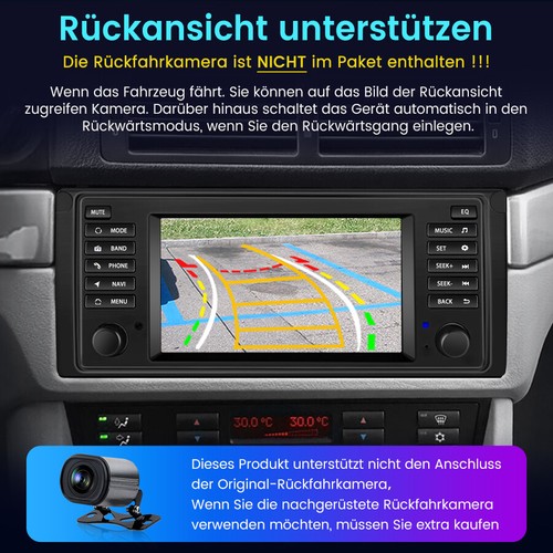 7"Android13 Autoradio CarPlay Für BMW E39 X5 E53 GPS Navi DAB+ WIFI BT DSP 2+64G - Bild 11 von 18