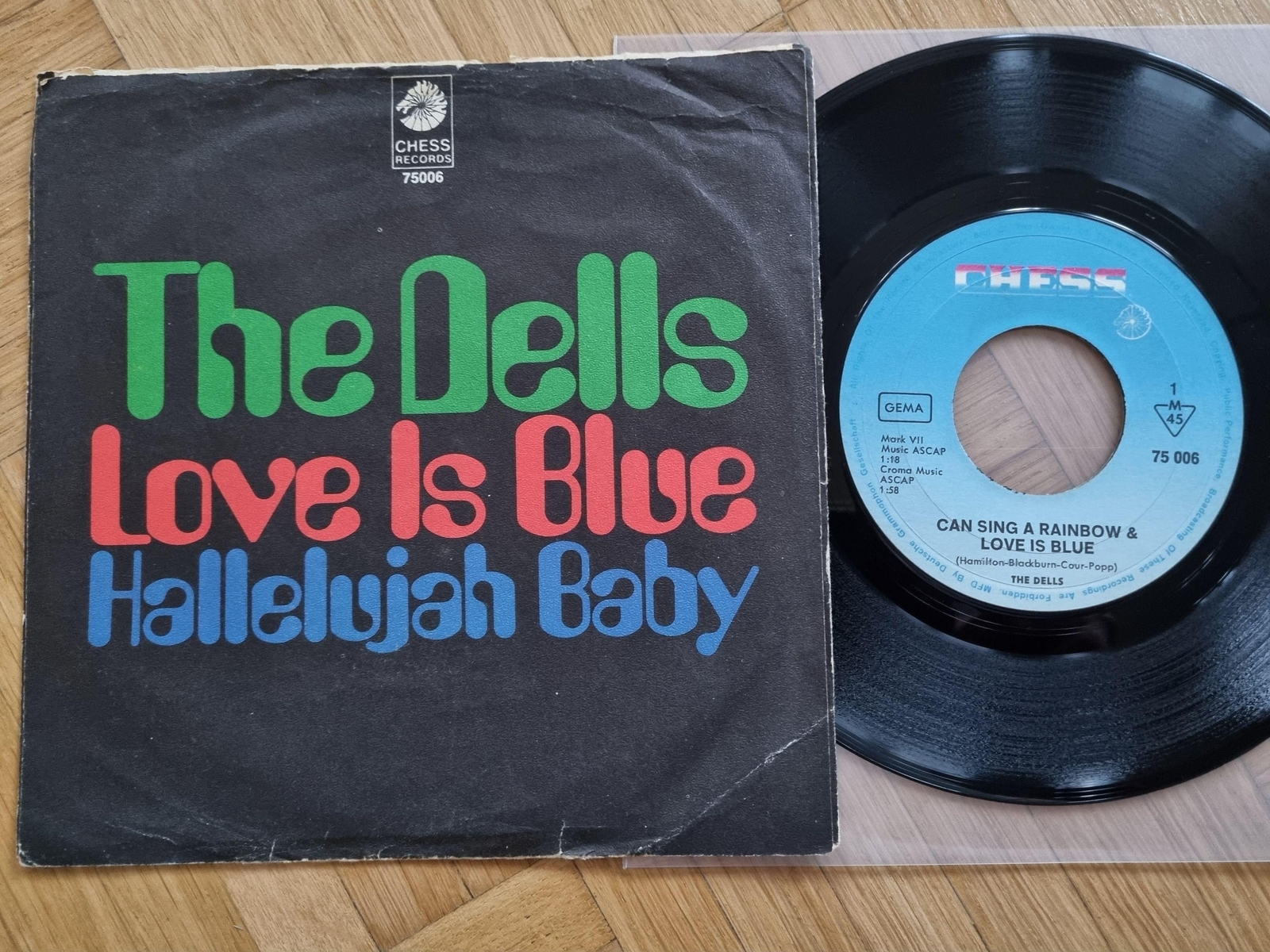 7"" Single The Dells - Love is blue Vinyl Germany