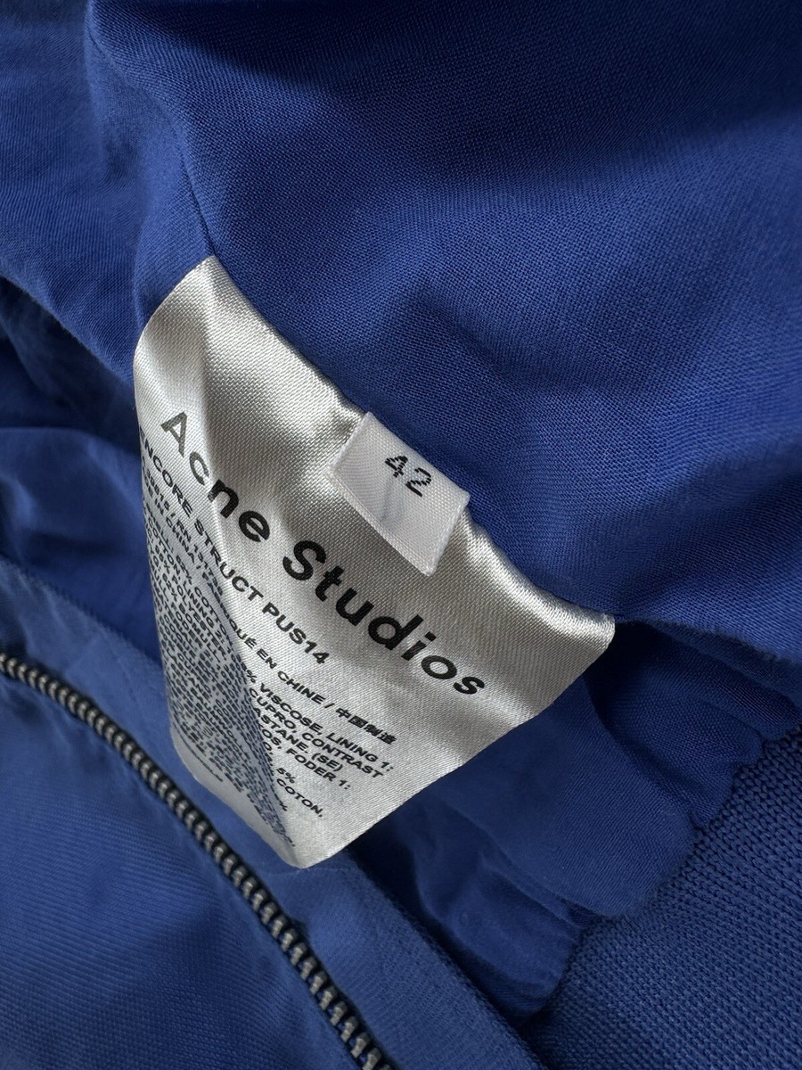 Acne Studios Blue Bomber Jacket Size 42 Authentic View 4