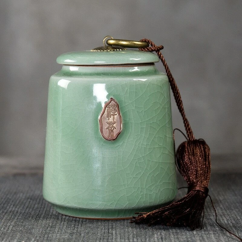 Traditional Ceramics Tea Box Sealed Tank Storage Bottle Candy Jar Spices Caddy
Opens in a new window