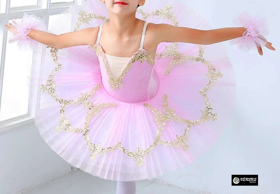 Nuovo vestito da Ballerina per bambina Tutu di balletto professionale blu  vestito da ballo per bambini