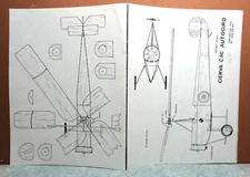 CIERVA C.6C AUTOGIRO BALSA FREE FLIGHT MODEL AIRPLANE PLANS 12.5" WINGSPAN