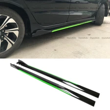 For Mazda 2 3 6 86" Side Skirt Extension Rocker Panel Splitter Black Green