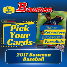 2017 Bowman Chrome Color Refractors Prospect Parallel Complete Your Set Pick PYC