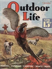 Vintage Outdoor Life Magazine Cover Reproduction Steel Sign