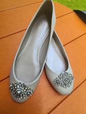 David  s Bridal Ivory Jewel Flats