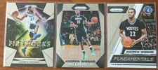 2017-18 Panini Prizm Andrew Wiggins LOT (3) Fundamentals Fireworks Inserts #43