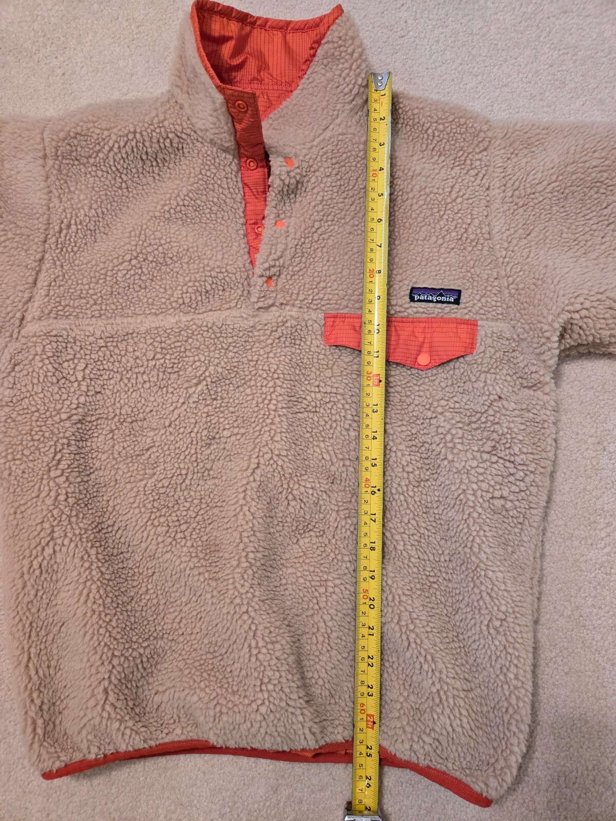 Patagonia Rare Snap T Reversible Deep Pile Pullover Glissade Men's S, Womens M image 9