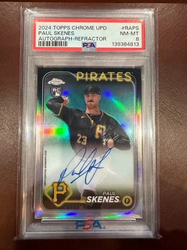 2024 Topps Chrome Update Series - Autographs Paul Skenes #RA-PS Refractor PSA 8
