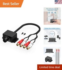 Dash-Mount RCA Remote Amplifier Level Controller - Compact Car Audio Controller