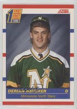 1990-91 Score First Round Draft Choice Bilingual Derian Hatcher #430 1o3i