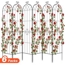 VEVOR Garden Trellis 87 x 20 inch 6 Packs Rose Trellis for Flowers Vegetables