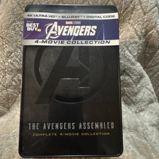 Avengers Steelbook 4k Ultra HD + Blu-Ray + Digital 4-Movie Collection New