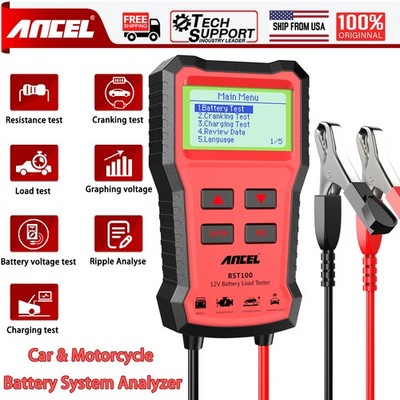 ANCEL BST100 Car Battery Tester Load Tester Digital Automotive Analyzer Tool 12V