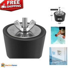 Versatile 1.5" to 2" Winter Pool Plug with Stainless Steel Bolts and Reliability