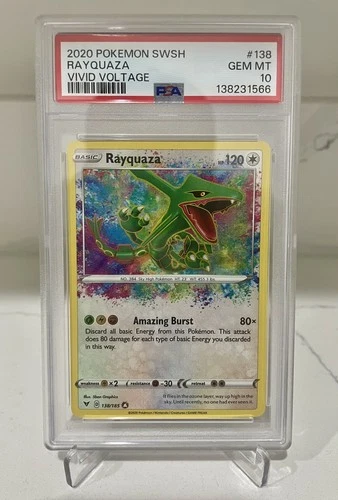 Pokemon Rayquaza Amazing Rare 2020 Vivid Voltage 138/185 PSA 10
