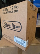 Sterilite 6 quart storage box bin with lid, 12 pack qt new in box
