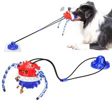 Interactive Dog Toys Aggressive Chewer Suction Cup Tug of War, Indestructible...