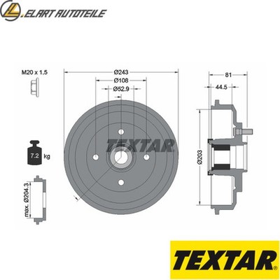 2x BREMSTROMMEL 94041300 FÜR FORD FIESTA/V/Van FUSION MAZDA 2 FXJA/UTJA 1.4L 2 