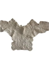 Antique Lace Collar handmade Ivory Victorian Edwardian High Neck Modesty Panel