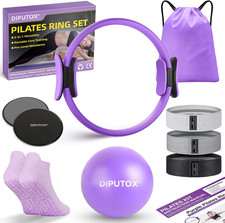 Pilates Ring Kit for Women, Pilates Equipment Accessories, Home Workout Set with