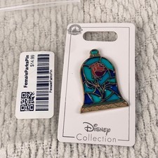 Disney Parks Trading Pin Beauty And The Beast Enchanted Rose Stained Glass New