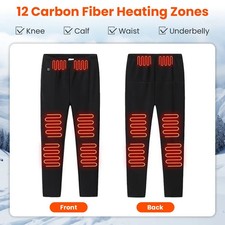 Winter Heated Pants For Men Women With 12 Heating Zones 5V USB Powered Heating T