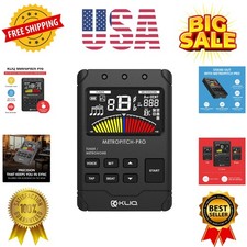 KLIQ -PRO - Rechargeable Metronome Tuner for All Instruments - with Guitar, B...