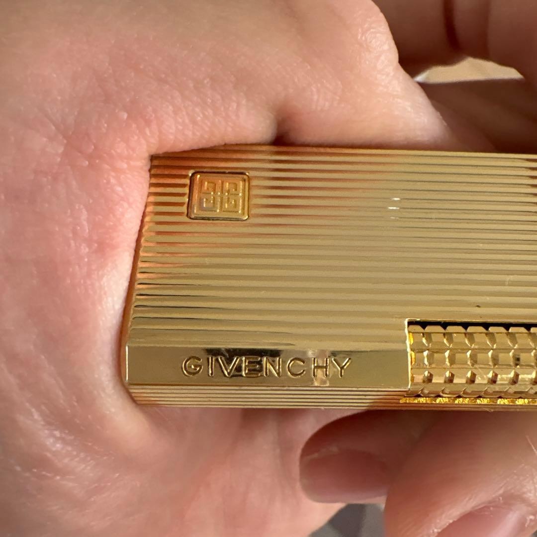 GIVENCHY Gold Striped Lighter Unconfirmed Working Condition thumbnail 3