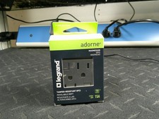 Legrand Adorne 15A Tamper Resistant 2 Module  GFCI Outlet Magnesium [C-0.15]