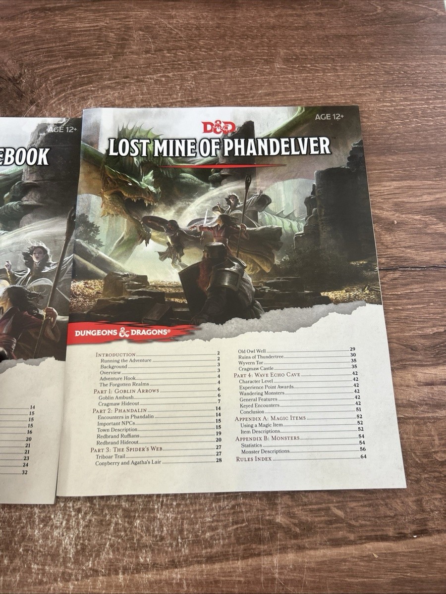 D&D Lost Mine Of Phandelver Booklet & Starter Set Rulebook | eBay