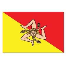 Magnet Me Up Italian Sicilian Flag Car Magnetic Decal, 4x6" Travel Gift, US Made